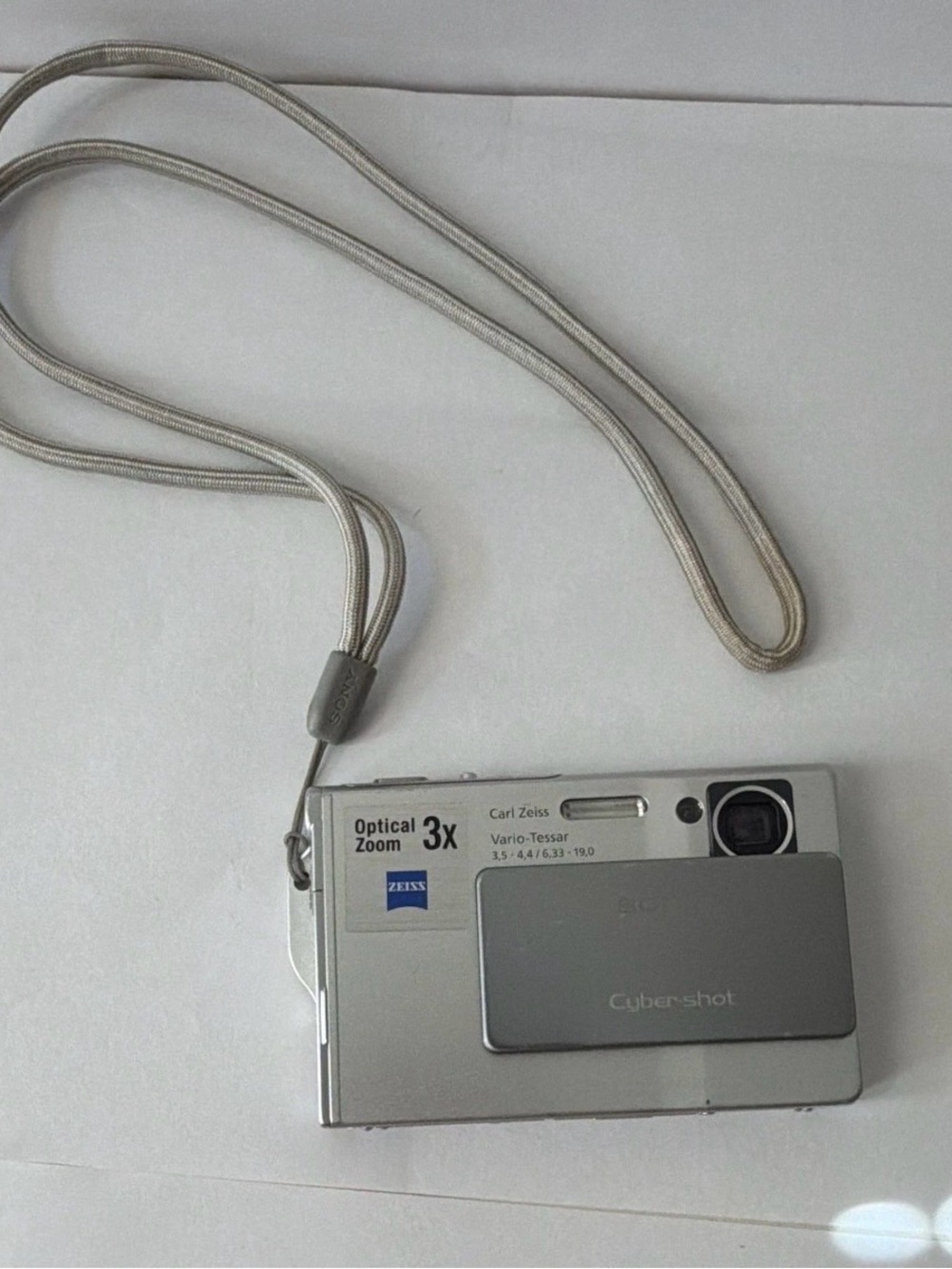 Sony Cyber-shot Silver Compact Digital Camera with Wrist Strap